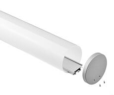 lt-120 round led linear light aluminum profile