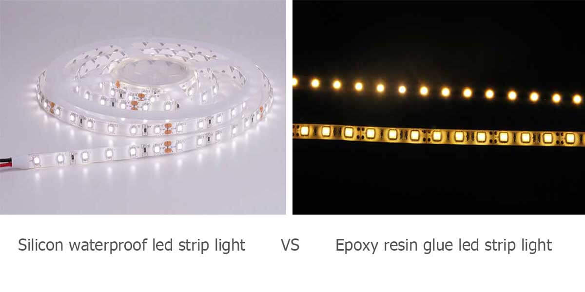 silicon-waterproof-led-strip-light-vs-epoxy-resin-glue-led-strip-light