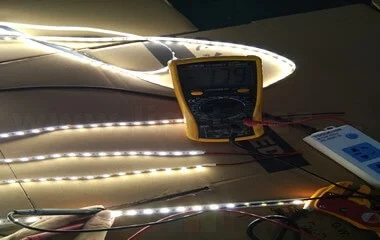 led strip light and long cable voltage drop test 4