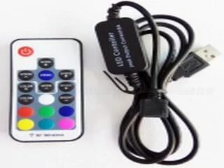 Mini RF 24 key RGB controller with USB connector(new) LT-NEW-03