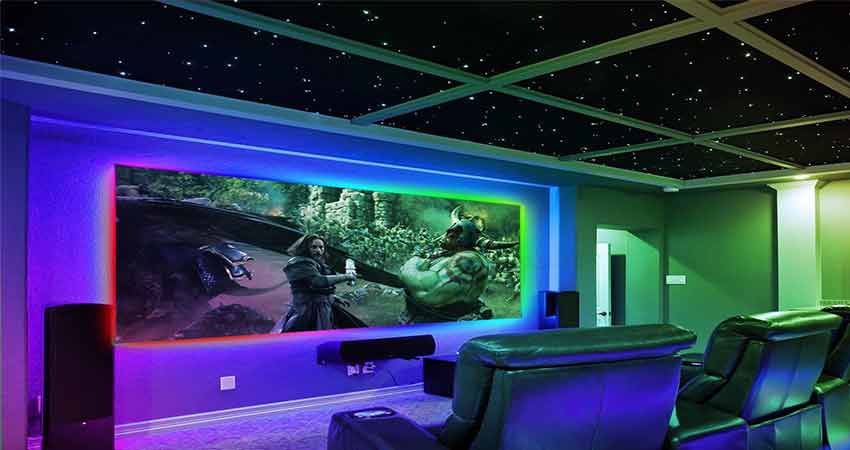 Led-Strip-lux usus in TV-culo