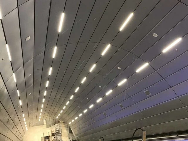 tape light in top of tunnel