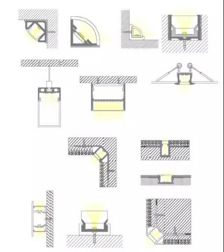 led linear light mounting methods