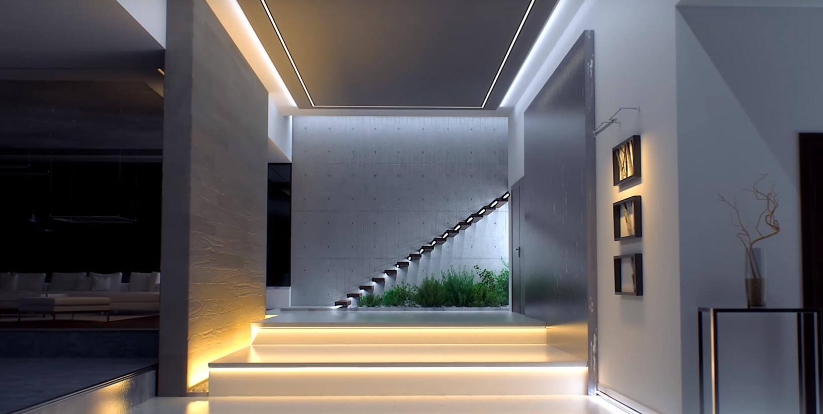 luz linear led para luzes de escadatec 2