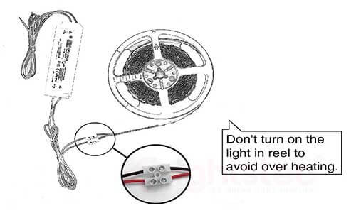 Flexible-Led-Strip-Light-Installation-Instruction-connection-power-supply