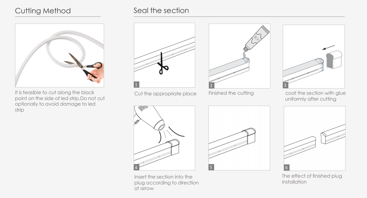 Comment couper un néon à led