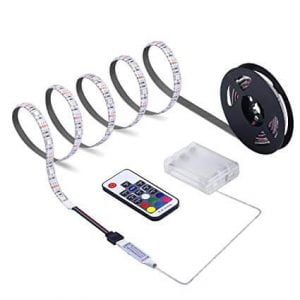 Multi Size/Colours LED Strip Light Set With 9v PP3 Battery Box/Wire Option 