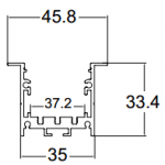 led linear light 682AL4+LENS5 size -lightstec