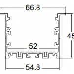 led linear light 684LENS5 size -lightstec