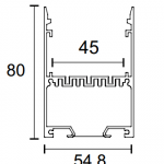 led linear light 827PC+2LENS size-lightstec