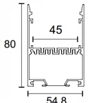 led linear light LT-827PC size -lightstec
