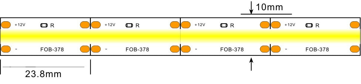 COB led strp light -lightstec 378-12v
