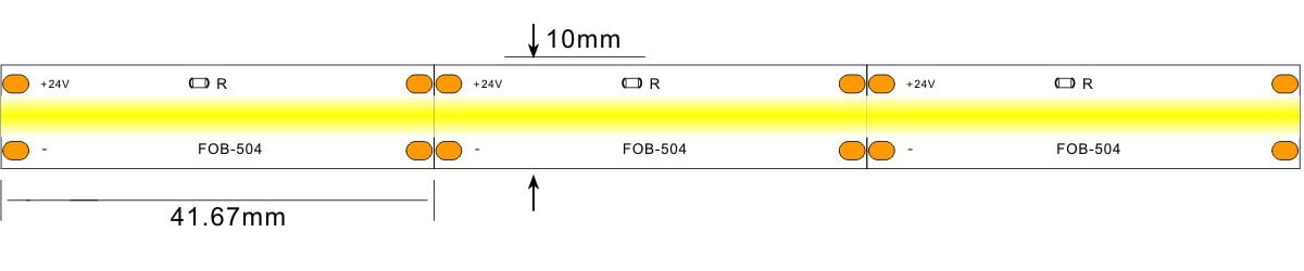 ЦОБ лед стрп лампа -лигхтстец 504-24в COB led strp light -lightstec 504-24v