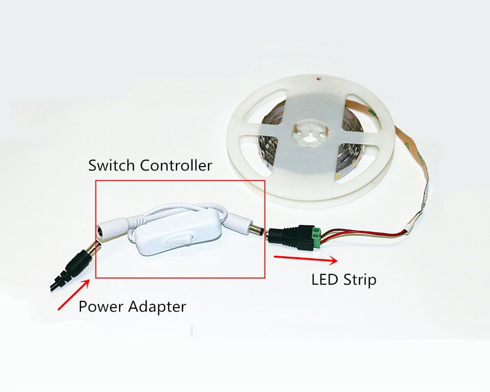 LED-strömadapter med strömbrytare