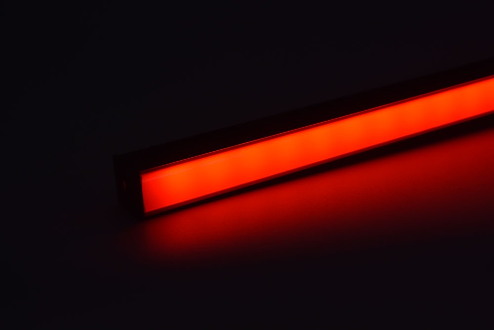 led aluminum profile with black diffuser red