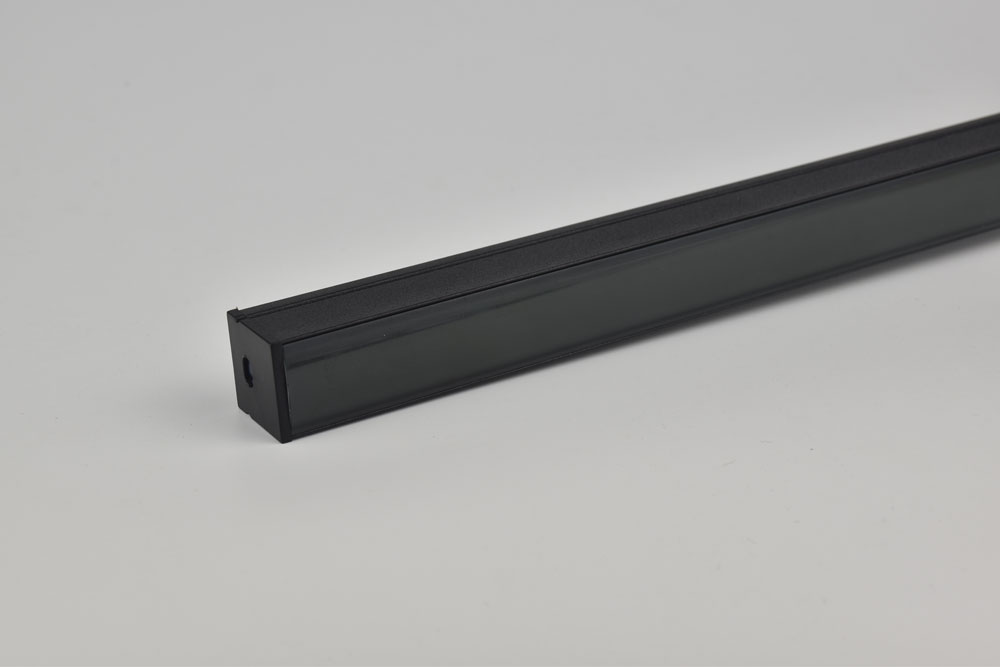 led aluminum profile with black diffuser shell