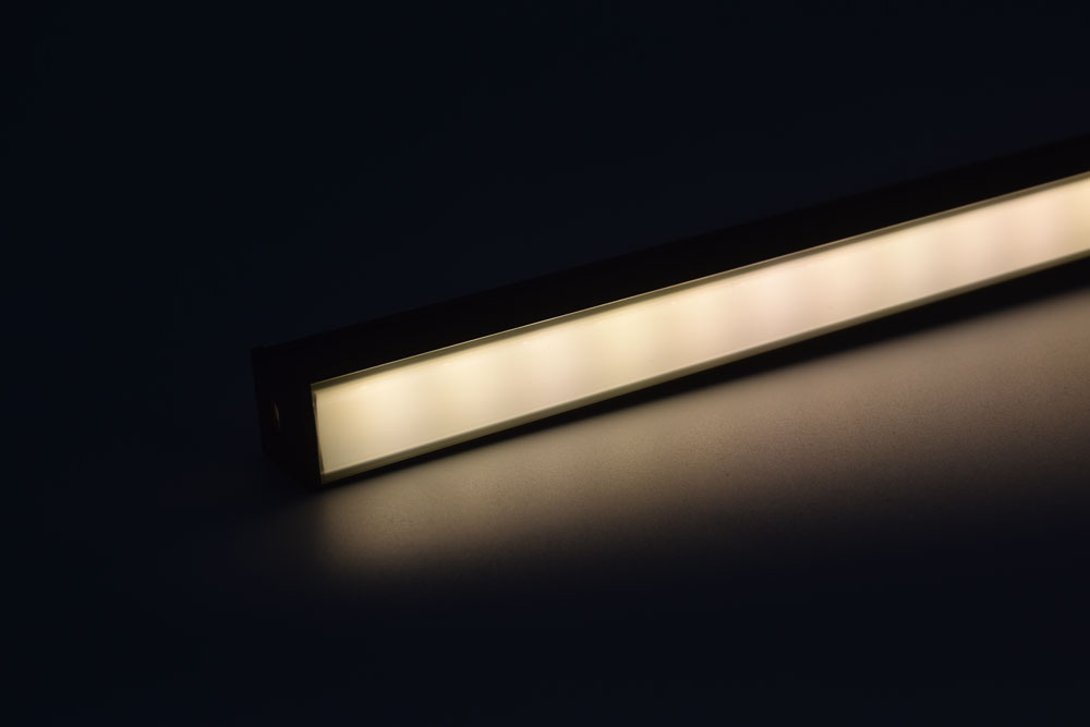 led aluminum profile with black diffuser white