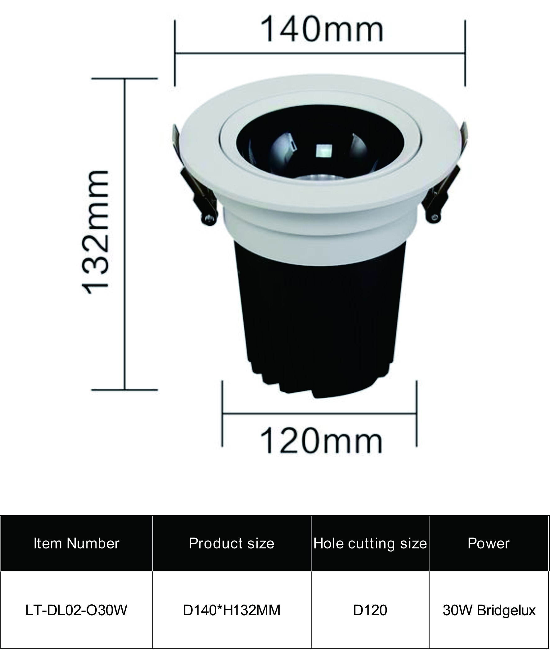 LED DOWNLIGHT DL02-O30W LED DOWNLIGHT DL02-O30W