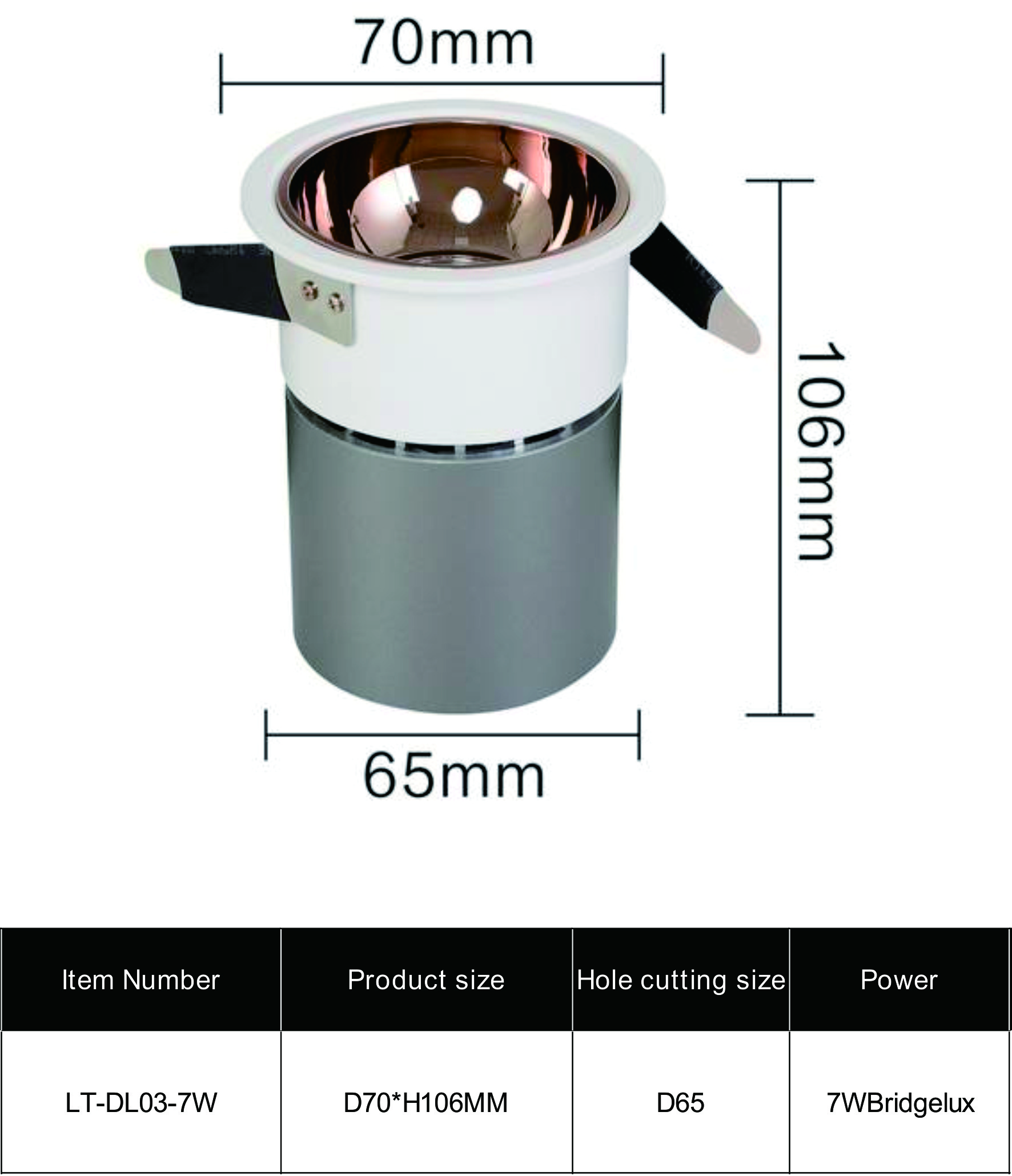 LED DOWNLIGHT DL03-7W LED DOWNLIGHT DL03-7W