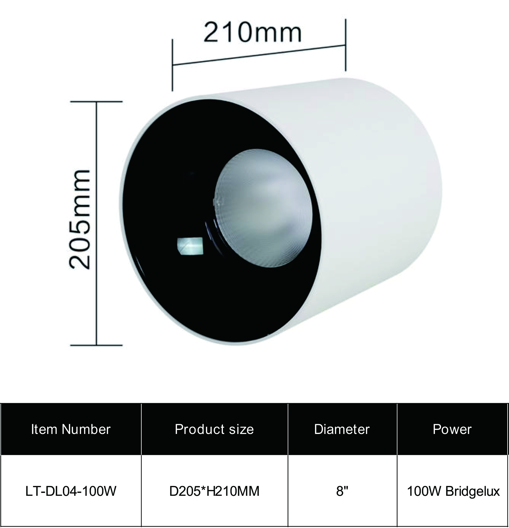 Surface Mounted Downlight DL04 - 100W