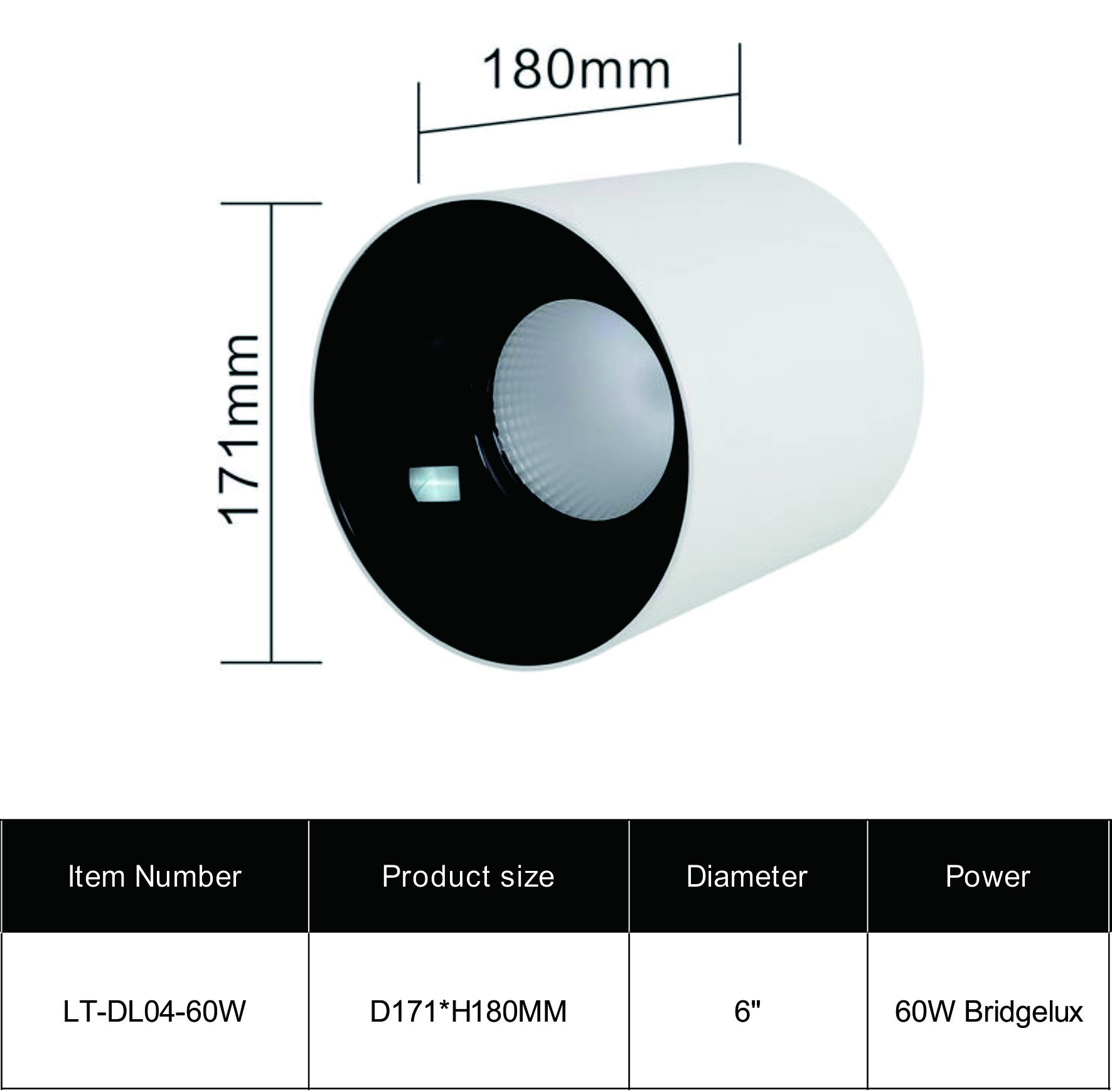 Surface Mounted Downlight DL04 - 60W