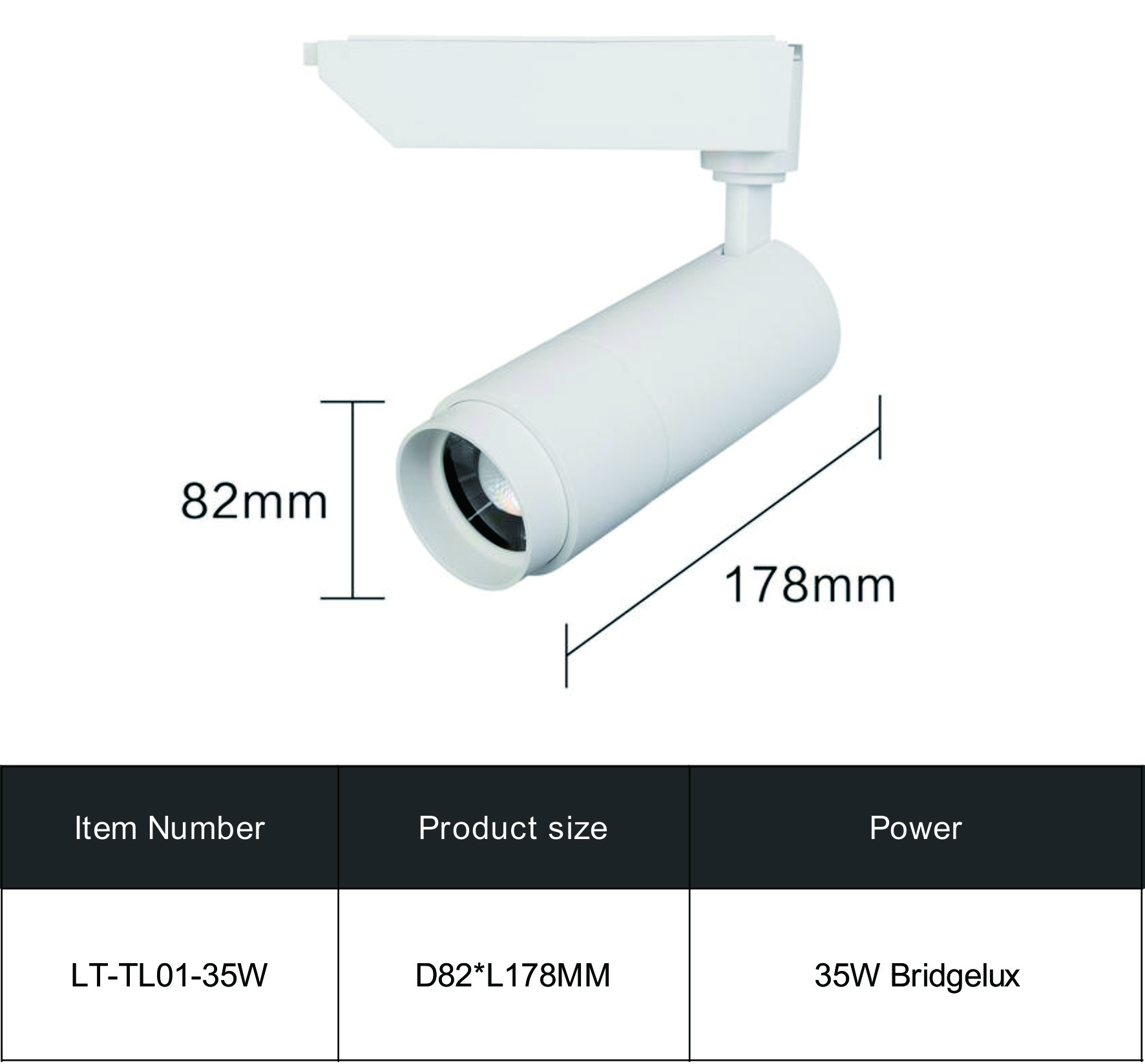 ADJUSTABLE TRACK LIGHT TL01-35W