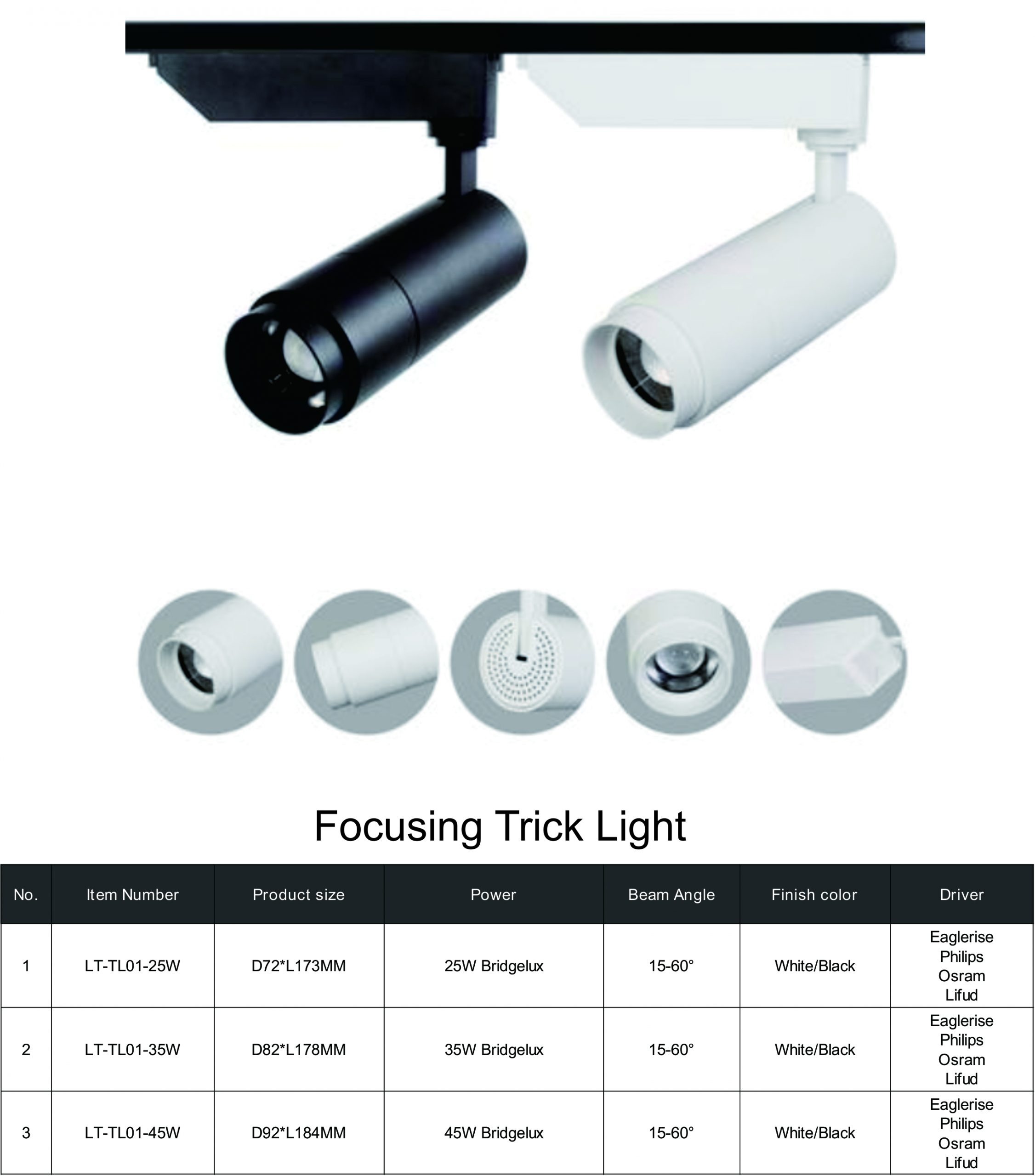 ADJUSTABLE TRACK LIGHT TL01