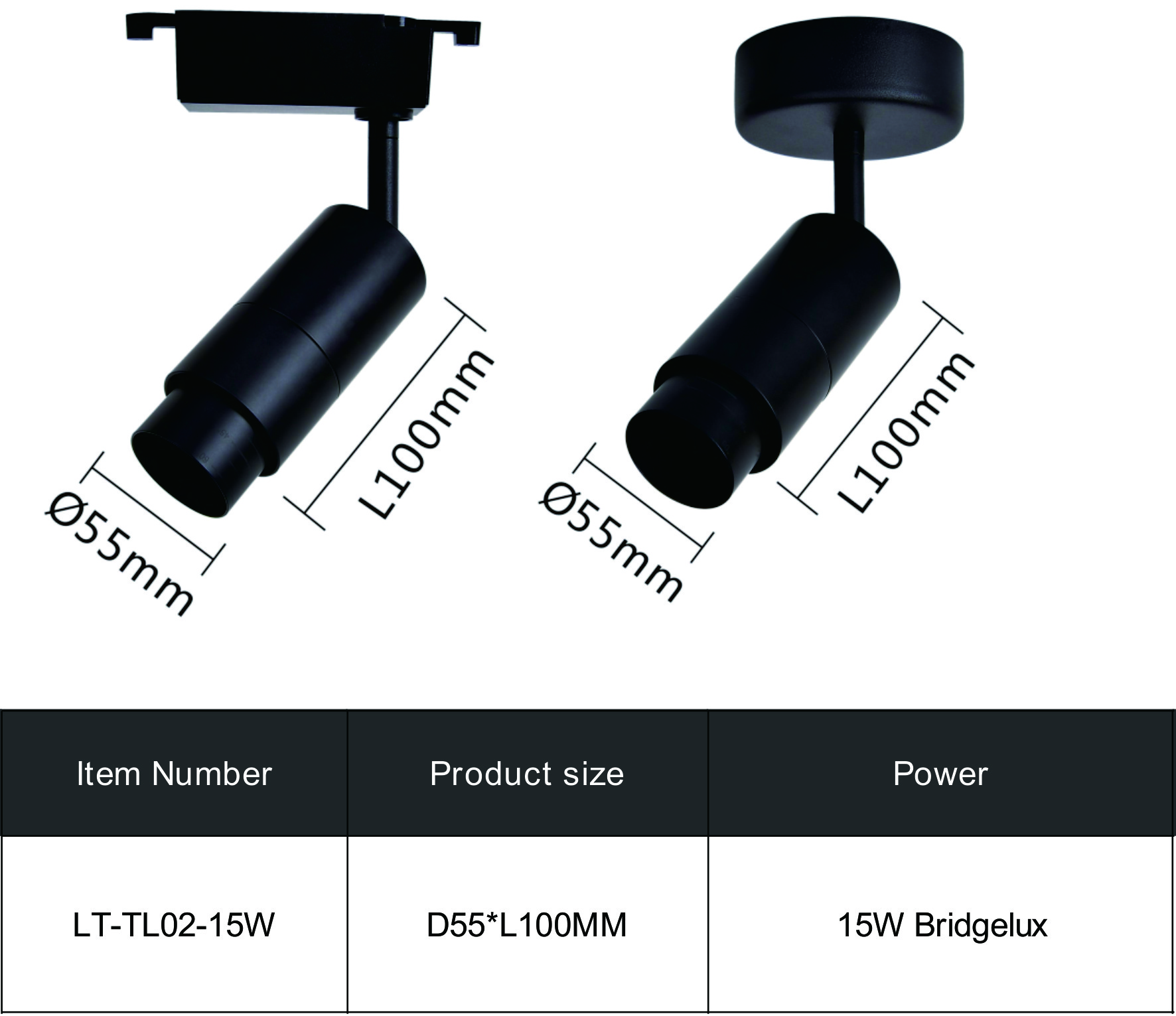 Adjustable Track Light TL02-15W