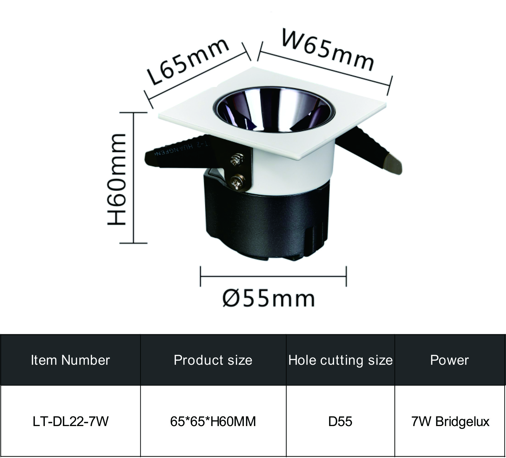 RECESSED DOWNLIGHT DL24-7W RECESSED DOWNLIGHT DL24-12W