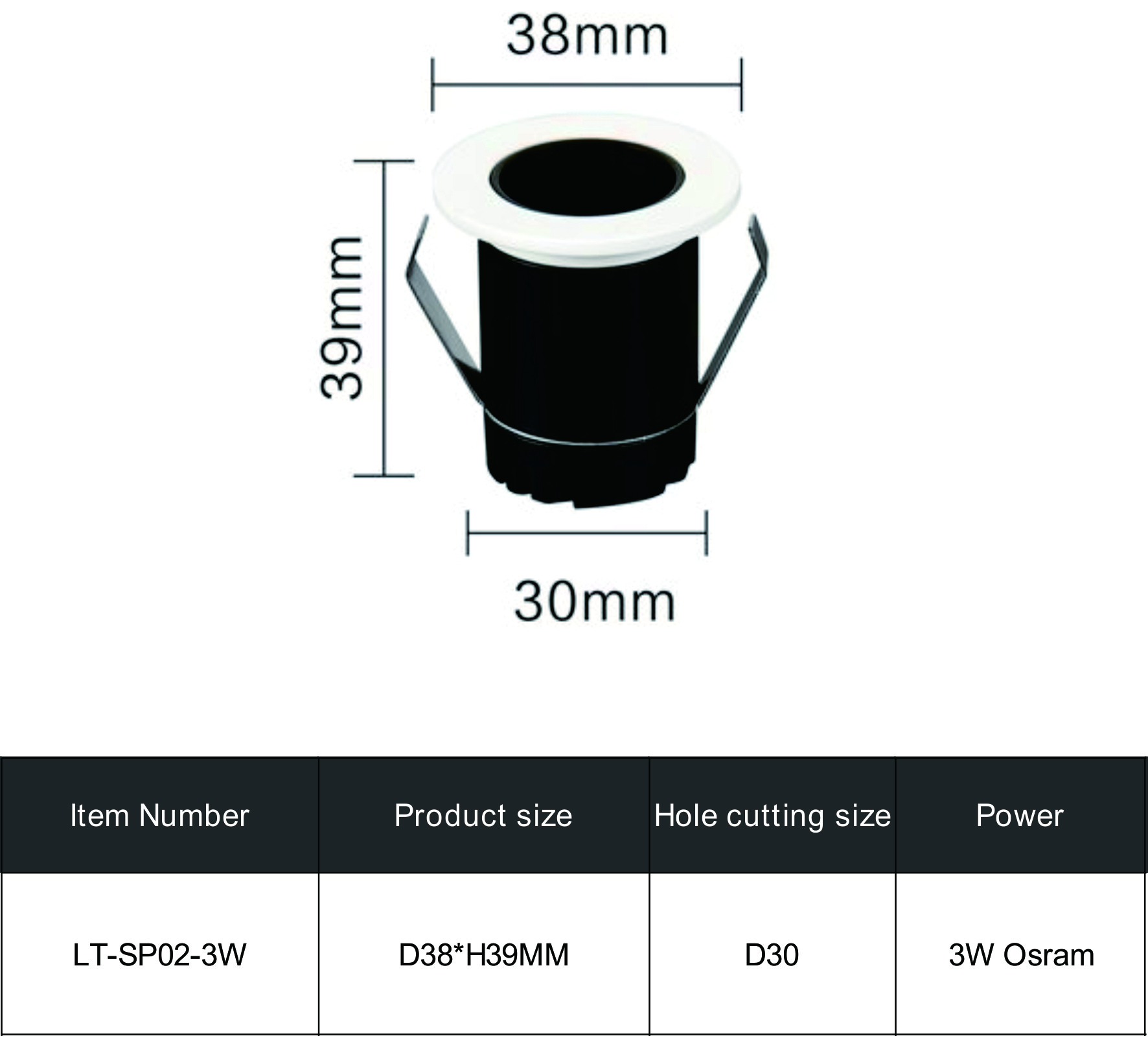 SPOT LIGHT SP02-3W SPOT LIGHT SP02-3W
