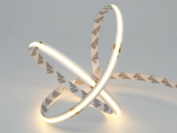 IP20 COB led strip light turn on