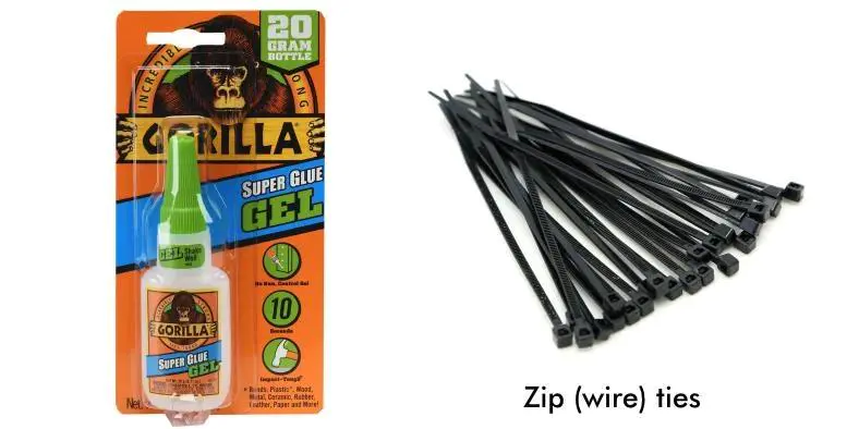 glue-and-wire-ties